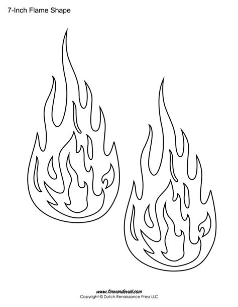 Outline Flame Template